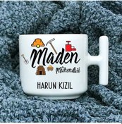 Resim Maden Mühendisi Latte Fincanı 