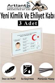 Resim Kimlik Ehliyet Kabı Şeffaf 3 Adet Yumuşak Esnek Şeffaf Kırılmaz Kredi Kartı Koruyucu Kart Kılıfı Kart Kabı Plastik 