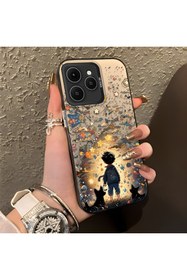 Resim PATTERNOVA Tecno Spark 40 Uyumlu Yıldızlı Gökyüzü Çocuk ve Köpek Kılıf, Huzur Veren Hava 