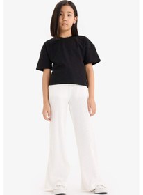 Resim DeFacto Kız Çocuk Wide Leg Geniş Paça Pantolon E1836A825SMER85 Ekru 