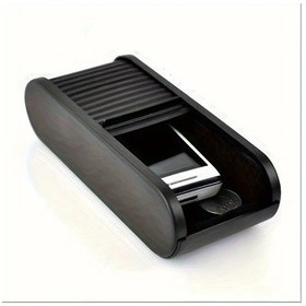 Resim Gaojunshop01 Siyah 1 Adet Araç Konsolu Para Saklama Kutusu Dokulu Tasarım Kapaklı Ve Ergonomik Tutacak 