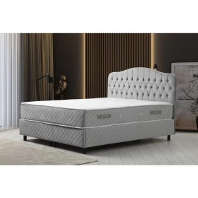Resim Minar Vassi Baza+Başlık+Sonta Yatak Gri 160X200 