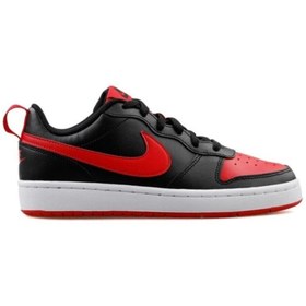 Resim Nike Court Borough Low 2 (GS) Kadın Günlük Spor Ayakkabı Bq5448-007-siyah-krmz 