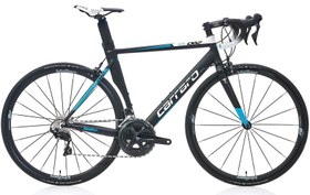 Resim CARRARO RACE 062 AERO YOL BİSİKLETİ 600H 22-V MAT SİYAH-BEYAZ-TURKUAZ 