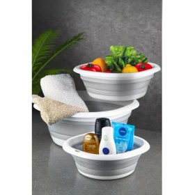 Resim 3'lü Katlanır Leğen Seti 2.7 Lt 5 Lt 10 Lt 