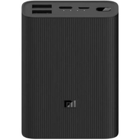 Resim Xiaomi Mi 3 Ultra Compact Siyah 10000 mAh Hızlı Şarj Powerbank 