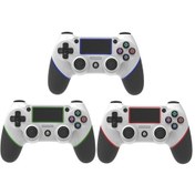 Resim Ps4 İçin Kablosuz Bluetooth Lastikli Gamepad Beyaz Mavi 