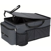 Resim Dashanshop Gri Kapaklı Oxford Çocuk Koltuğu Organizeri 7 File Cebi 