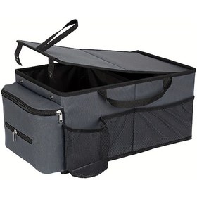 Resim Dashanshop Gri Kapaklı Oxford Çocuk Koltuğu Organizeri 7 File Cebi 