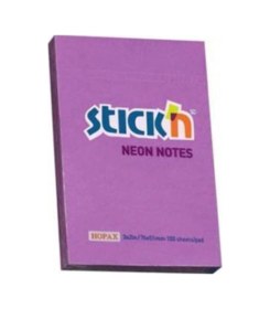 Resim Stıckn 76x51 Neon Mor 100 Yaprak Yapışkanlı Not Kağıdı 