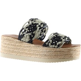 Resim Bueno Shoes Siyah Deri Kadın Dolgu Topuklu Terlik 01wu6110 