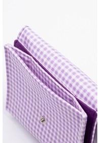 Resim Fabric Craft Bag Kadın Cüzdanı Kumaş, Çıtçıt Kapamalı Mor 