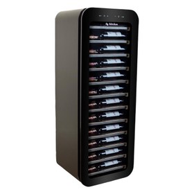 Resim By Kitchen WC-34B1 Kayar Raflı Şarap Dolabı, Siyah 