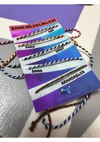 Resim Gümüştel El Sanatları 30 Paket Ayrı Ayrı Kartlı 1 Pakette 5 Adet Bileklik Mevcut 3 Farklı Model Çok Renkli 