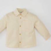Resim Defacto Erkek Bebek Gabardin Uzun Kollu Gömlek C0638a524sper42 Ekru 