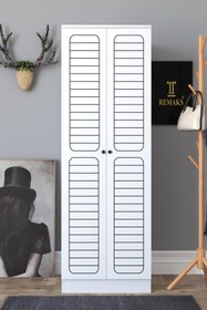 Resim Remaks Fuga 2 Kapaklı Elbise Dolabı - Beyaz Gövde Beyaz Kapak 