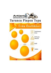 Resim Turuncu Pinpon Topu 20 Adet Masa Tenis Topu Evcil Hayvan Kedi Oyuncağı Okul Sınıf Etkinlik Deney Topu 