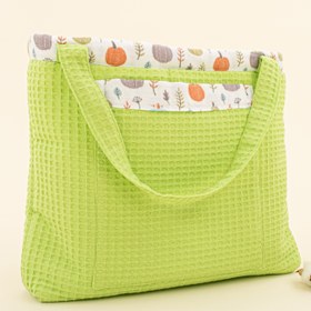 Resim Bebek Bakım Çantası - Fıstık Yeşili Petek - Yeşil Balkabağı 