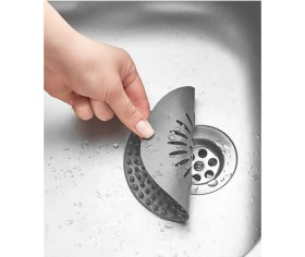 Resim Yuvarlak Silikon Kaymaz Lavabo Süzgeci, Pratik ve Hijyenik Kullanım Için 