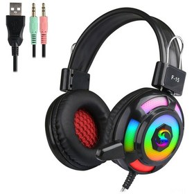 Resim Leezsing Kubıte F-15 Rgb Işık Oyun Kulaklığı - Gürültü Önleyici Mikrofonlu, Rahat Ve Şık Usb Pc Kulaklık 