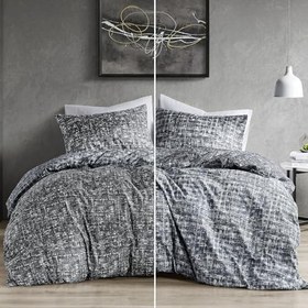 Resim Comfort Spaces İkiz Yorgan Seti, Dört Mevsim Gri Yurt Yatak Takımı, Ultra Yumuşak 2 Parça, Çift Taraflı Yorgan, 1 Uyumlu Kılıflı, Bakımı Kolay, Makinede Yıkanabilir, İkiz/İkiz XL 