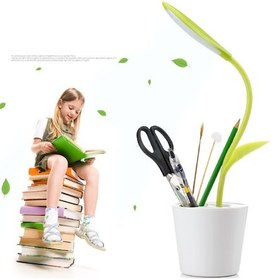 Resim Çocuklar İçin Katlanabilir Masa Lambası Kalem Tutucu İle Sevimli Usb Şarj Edilebilir Masa Lambası Aile Öğrenmesi İçin Uygun Yeşil 