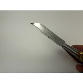 Resim Haircraft Hc00507 Çelik Yarım Sarı Kalın Desen Tırnak Pensi 12 Cm 