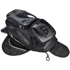 Resim Hayalet Yarış Gr-yxb08 Motosiklet Çantası Touch Navigasyon Yakıt Deposu Paketi Toz Bel Torbası Mıknatıs Siyah İle Mıknatıs İle Siyah Siyah 