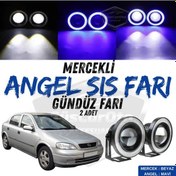 Resim Opel Astra G 1998-2004 Uyumlu Üniversal Mercekli Angel Sis Farı Metal Su Geçirmez 76 Mm Mavi H Gündüz Farı Angel Sis Farı 58245587 