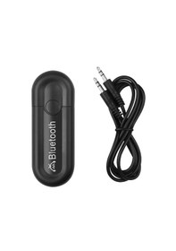 Resim HJX-001 Araba USB Bluetooth 5 Adaptörü Ses Müzik Alıcı 3.5mm Aux Araç Kiti Kablolu Hoparlörü, Kulaklığı Telefona Bağlar 