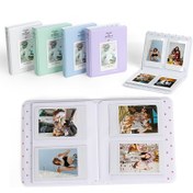 Resim 3 inç 64 cepli mini albüm Mini 12 11 8 7S 25 50 70 90 Anında fotoğraflar için, Fotoğraf Mini albümü, Yıldız Takip Kartı defteri, Holo kartpostal üst yükleme film fotoğrafı kart oyunu kartı, arkadaşlar için hediye 