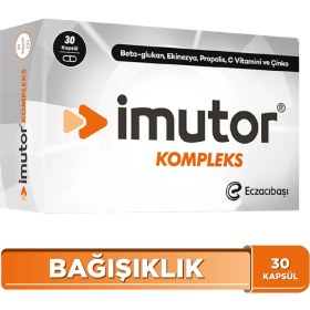 Resim İmutor Imutor Kompleks 30 Kapsül - Bağışıklık - Beta Glukan, Ekinezya, Propolis, C Vitamini, Çinko 