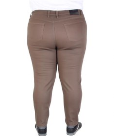 Resim Moc Grande Mocgrande Büyük Beden Klasik 5 Cep Pantolon Venedik 11916 S.kahve S.kahve 