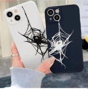 Resim Redmi Note 12s Graffiti Örümcek Tpu Telefon Kılıfı İçin Siyah Gri Örümcek 