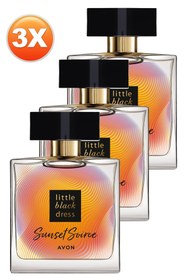 Resim Avon Little Black Dress Sunset Soiree Kadın Parfüm Edp 50ml Üçlü Set 
