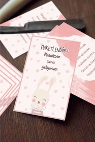 Resim Paketlendim Geliyorum Teşekkür Kartı - 100 Adet 