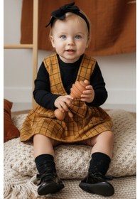 Resim Kız Bebek Hardal Anna Jile Bandana Takım HARDAL 