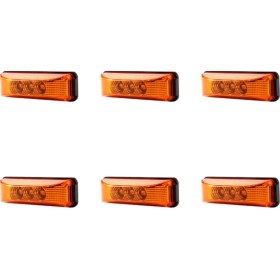 Resim 6x 3 LED 3.9 Inç Araba Kamyonu Yan Işareti Hafif Kuyruk Arka Lambalar Gösterge Işaretleyicisi 10-24V Römork Için Rv Tekne Kamyonu (Yurt Dışından) 