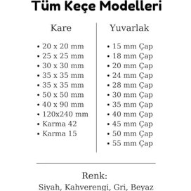 Resim Siyah Keçe 8 Adet 5 cm Yuvarlak Yapışkanlı, Masa, Koltuk Altı Parke Koruma Keçesi 
