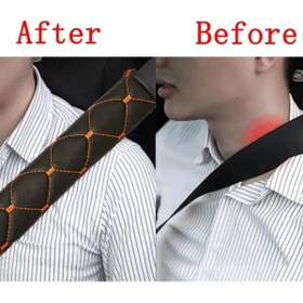 Resim Galaxy Emniyet Kemeri Koruyucu Ped Siyah-Turuncu 