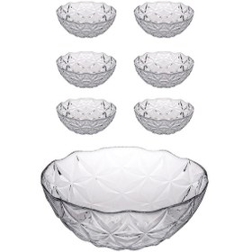 Resim Paşabahçe 7 Parça Estrella 6 Kase Ve 1 Büyük Servis Kasesi 