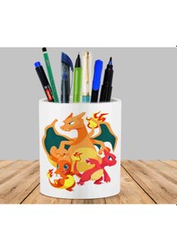 Resim Game - Charmander Evolutions Kaktüs Sukulent Saksı Kalemlik 