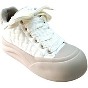 Resim Guja 26k426-1 Kadın Kalın Taban Sneaker Ayakkabı Bej Siyah 