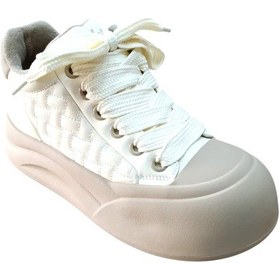 Resim Guja 26k426-1 Kadın Kalın Taban Sneaker Ayakkabı Bej Siyah 