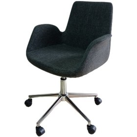 Resim Kamusalmarket Çalışma Sandalyesi Ofis Koltuğu Döküm Süngerli Krom Yıldız Ayaklı 