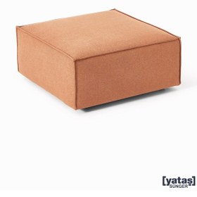 Resim Most Mollis Kare Puf Silinebilir Kiremit Keten Kumaş Yumuşak Süng 