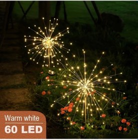 Resim Cloud011 Akıllı Sensörlü 60 Led Güneş Enerjili Bahçe Ateşböceği Dekoratif Aydınlatma 