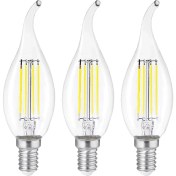 Resim 3 Adet Dekoratif Kıvrık Buji Beyaz Işık E14 Duy 