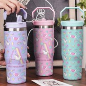 Resim 1 adet 32oz Kişiselleştirilmiş Unicorn Bardak - Çift Katmanlı Paslanmaz Çelik, Sızdırmaz Renkli Pastel Tasarım, Fitness, Yürüyüş ve Açık Hava Seyahatleri için Mükemmel, Sadece Elde Yıkama, Fitness Hidrasyon | Eğlenceli Tasarım | Dayanıklı İçecek Ekipmanı 