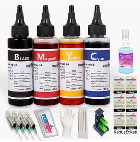 Resim HP Deskjet 2721/4120 Yazıcı Uyumlu 305 Kartuş Dolum Seti 4X100 ML 